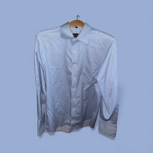 Donald J. Trump Signature Collection Blue Striped Dress Shirt Long Sleeve Used